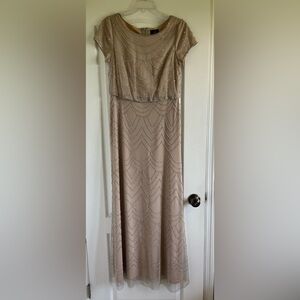 Adrianna Papell Champagne Dress, Wedding